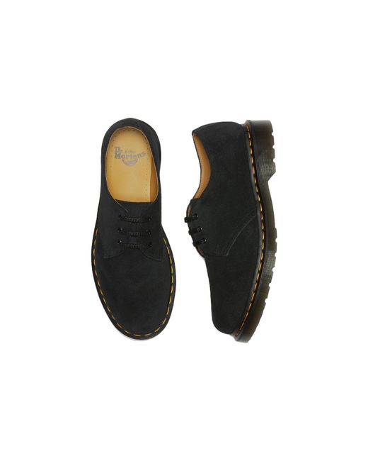 Dr. Martens Black (Wmns) 1461 Suede Oxford Shoes