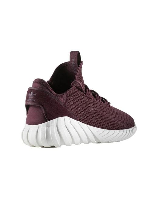 Adidas Brown Tubular Doom Sock Primeknit 'Burgundy' for men