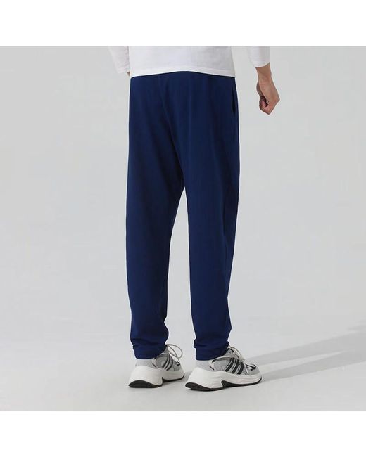 Adidas Blue Essentials Small Logo Single Jersey Pants for men
