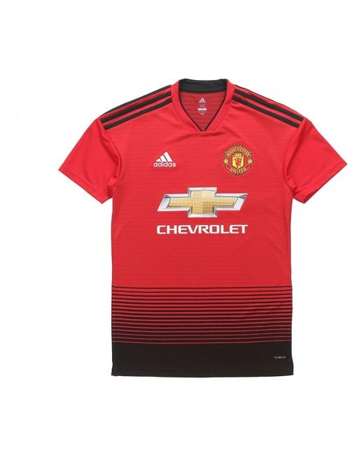 Adidas Red Manchester United 18/19 Fan Edition Home Jersey for men