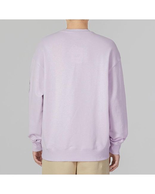 PUMA Purple Team Badge Crew Sweater for men