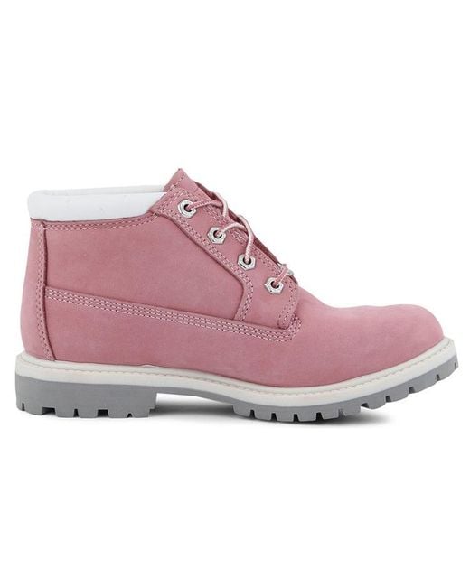 Timberland Purple (Wmns) Nellie Waterproof Chukka Wide Fit Boots Nubuck'