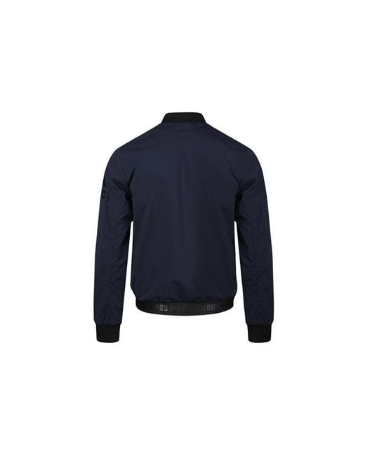 Adidas Blue Logo Printing Baseball Aviator Jacket for men