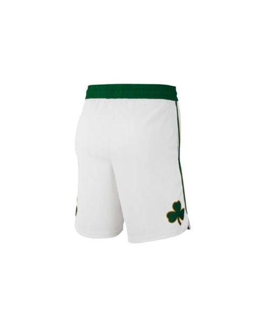 Nike White Nba City Edition Swingman Boston Celtics Shorts for men
