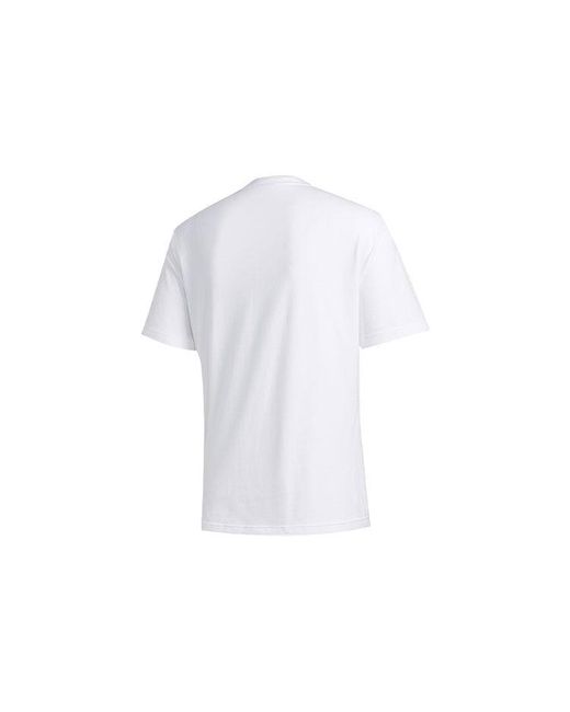 Adidas White Originals Grid Tref Tee Retro Mesh Logo Printing Sports Round Neck Short Sleeve for men