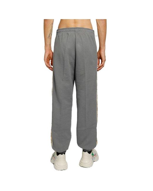 Gucci Gray Cotton Jersey Pants for men