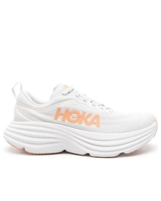 Hoka One One White (Wmns) Bondi 8 Cantaloupe'