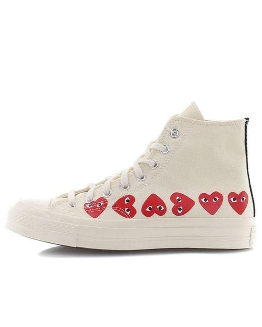 Converse Pink X Comme Des Garcons Play Chuck 70 Hi Top 'Multi Heart' for men
