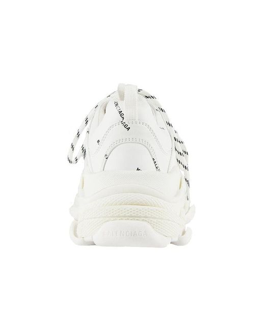 Balenciaga White Triple S Sneaker 'Allover Logo for men