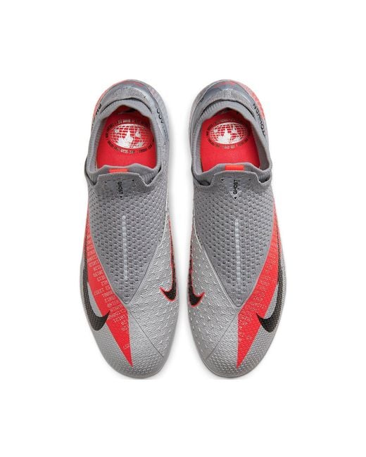 Nike Gray Phantom Vision 2 Elite Df Fg 'Metallic Crimson' for men