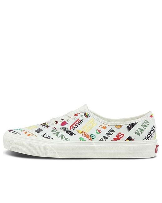 Vans Authentic Breathable Lightweight Low Top Casual Skate Shoes White  Multi-color | Lyst