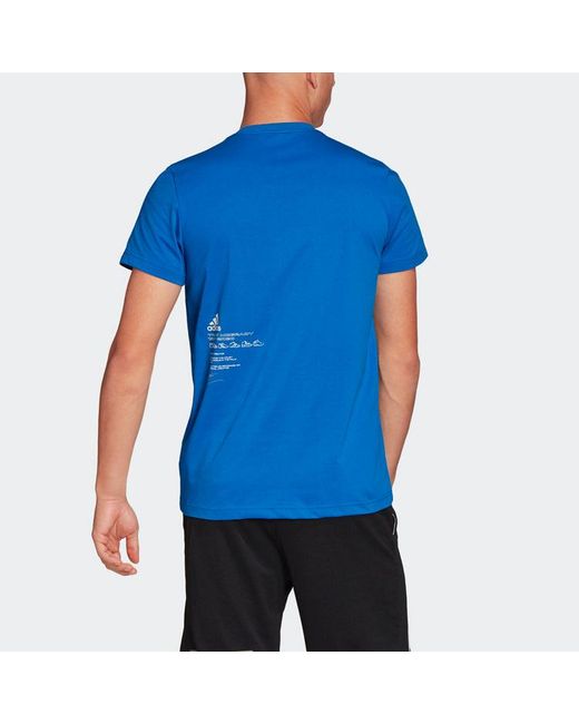 Adidas Blue T-Mac Legacy Basketball Sports Round Neck Short Sleeve for men