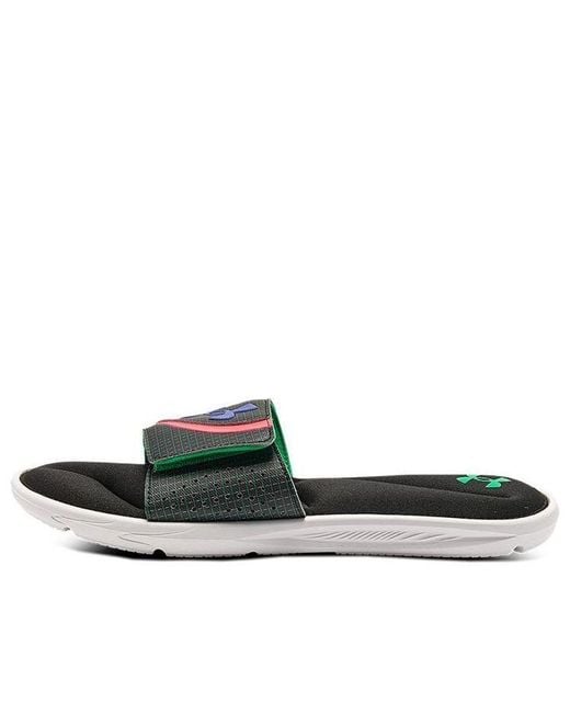 Under Armour Green Ignite 6 Graphic Strap Slide Cerise' for men