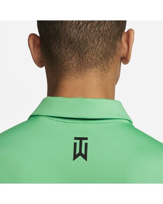Nike Green Dri-Fit Tiger Woods Golf Polo Shirt for men