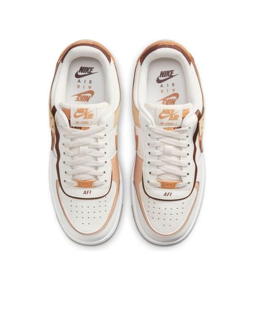 Nike White (Wmns) Air Force 1 Shadow 'Sail Cacao Wow Gum'