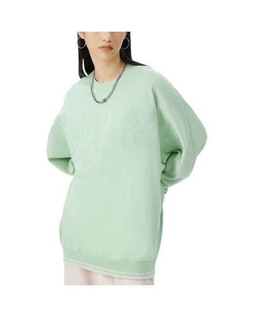 Li-ning Green Stylish Loose Round Neck Pullover 'Light' for men