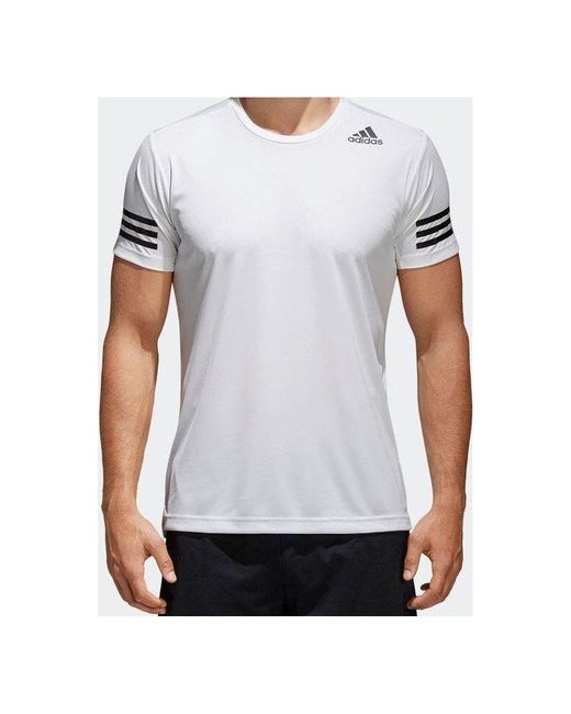 Adidas White Freelift Climacool Tee Mesh Short Sleeve for men
