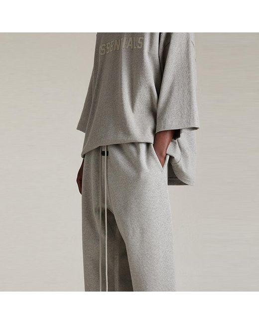 Fear Of God Gray Sweatpant 'Dark Heather Oatmeal' for men
