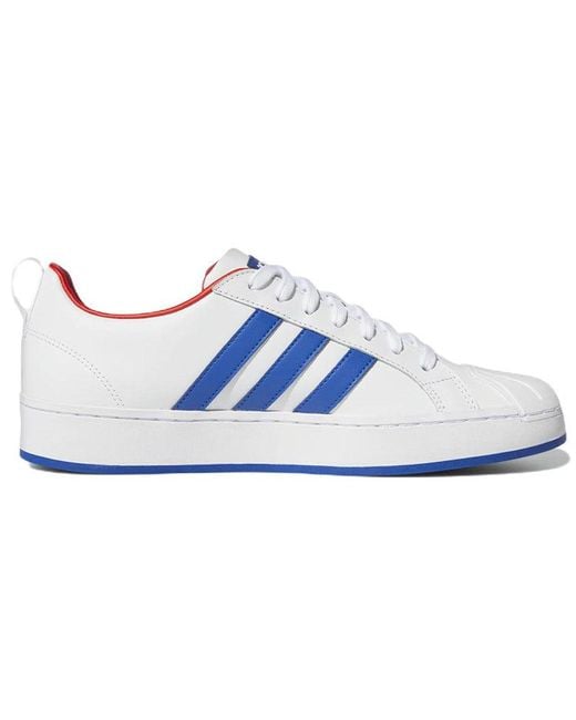 adidas Neo Cloudfoam Court Low 'cloud White' in Blue | Lyst