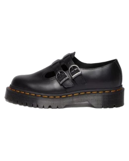 Dr. Martens Black 8065 Ii Bex Smooth Leather Platform Mary Jane Shoes