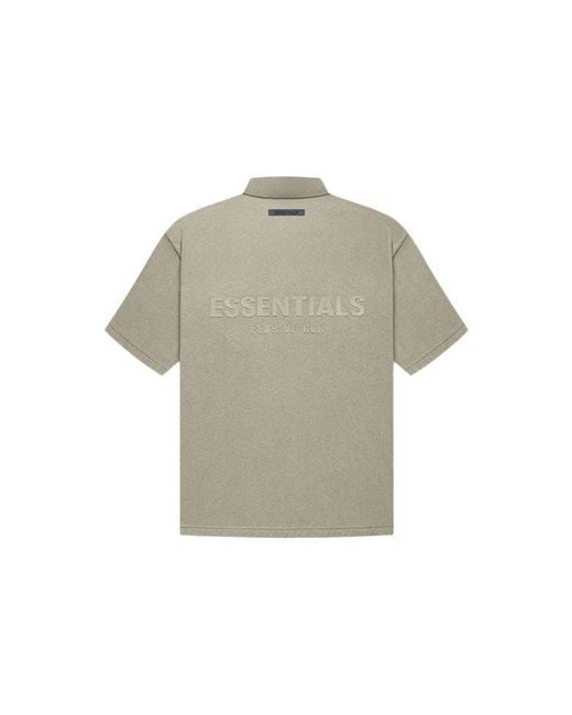 Fear Of God Gray Fw21 Logo Polo Shirt 'Pistachio' for men