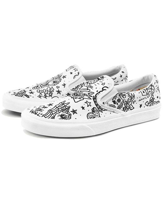 Vans White Classic Slip-On 'U-Color' for men