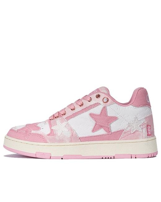 KAALIXTO Pink Skateboarding Mid Cloud Stars' for men