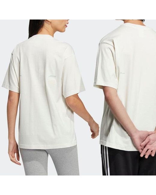Adidas Multicolor Originals Round Neck Dropped Shoulder Sleeves Large Logo Printing Short Sleeve T-Shirt for men