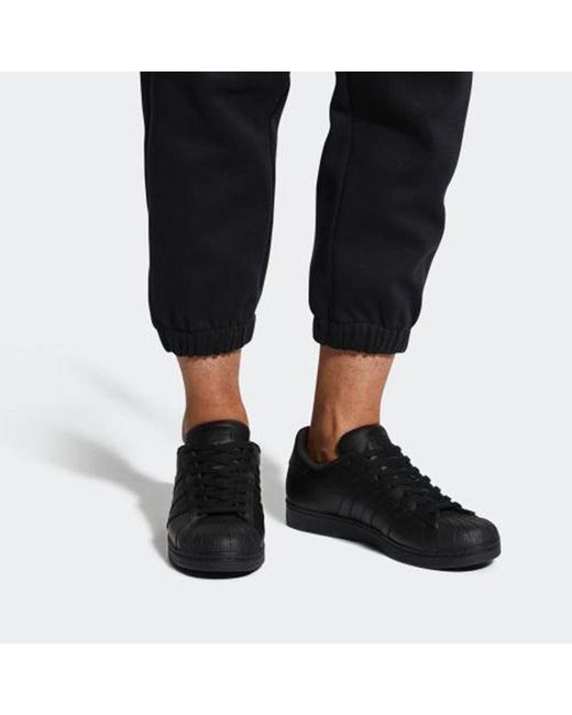 Adidas Black Superstar Foundation 'Core' for men