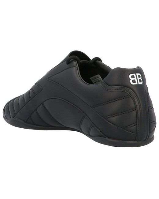 Balenciaga Black Zen Sneakers Leather' for men