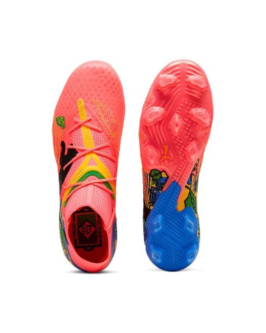 PUMA Red S Future 7 Ultimate Firm Ground Football Boots Orange/blue/green 6 for men