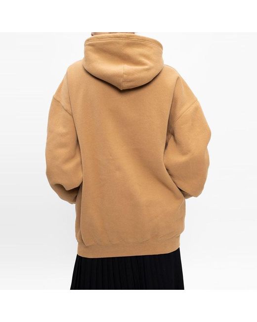 Balenciaga Natural (Wmns) Chest Alphabet Logo Embroidered Hoodie