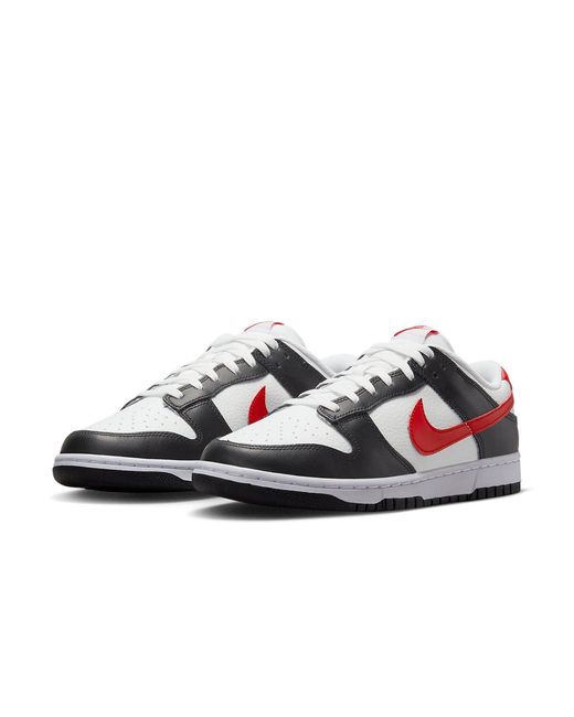 Nike Red Dunk Low Swoosh Panda' for men