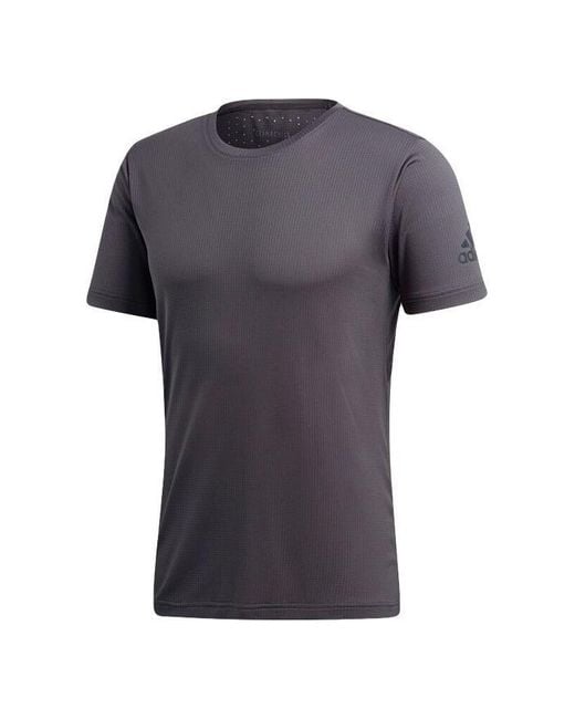 Adidas Gray Freelift Chill Training Sports Round Neck Short Sleeve for men