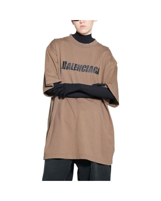 Balenciaga Natural Caps T-Shirt Boxy Fit