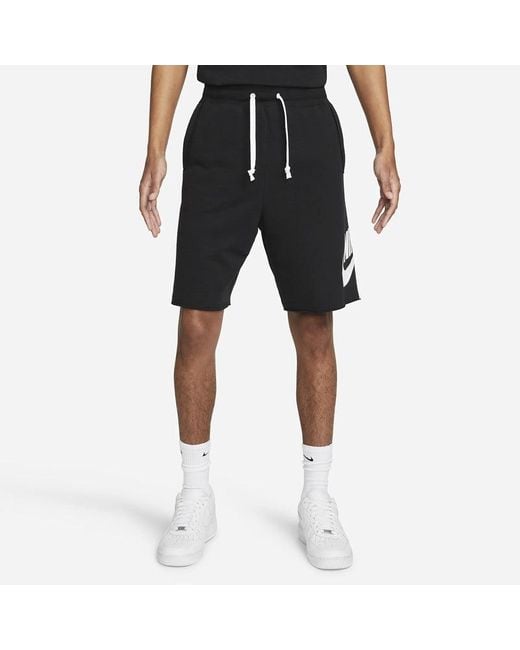 Nike Black Lacing Breathable Logo Sports Shorts for men