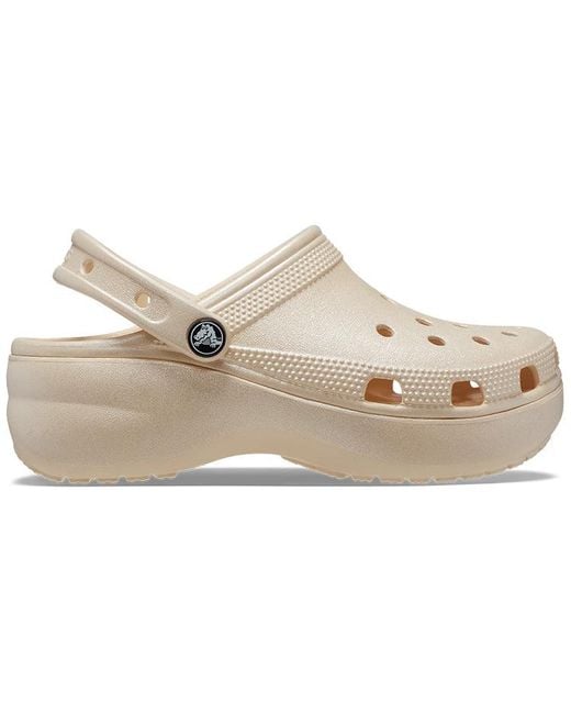 CROCSTM Natural (Wmns) Classic Clog Platform Shimmer 'Vanilla'