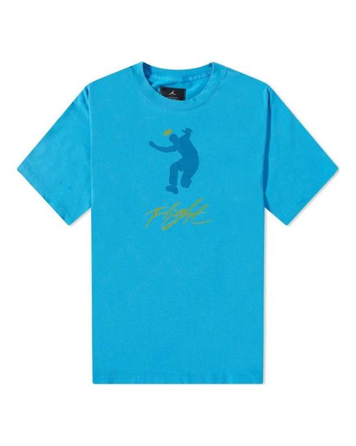 Nike Blue X Union Crossover Solid Color Alphabet Pattern Cartoon Printing Round Neck Short Sleeve Us Edition for men