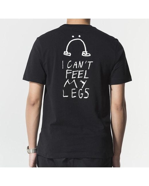 Nike Black Smiling Face Casual Short Sleeve T-Shirt for men