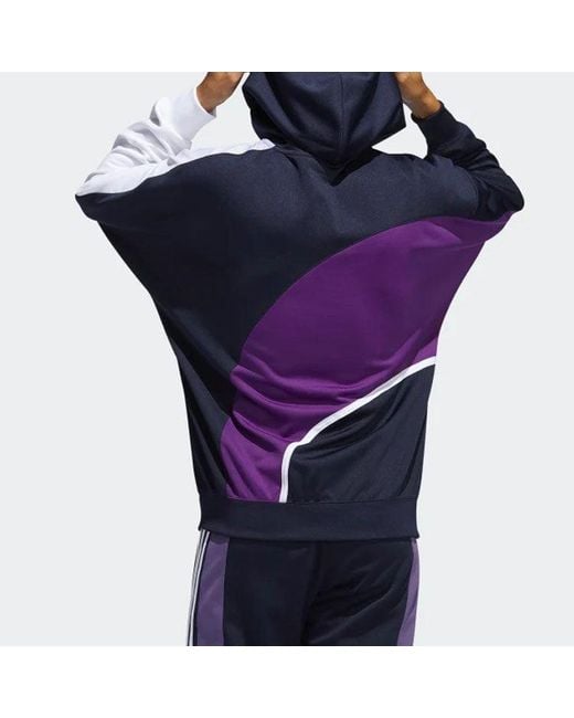 Adidas Blue Originals Colorblock Casual Sports Gradient Pullover for men