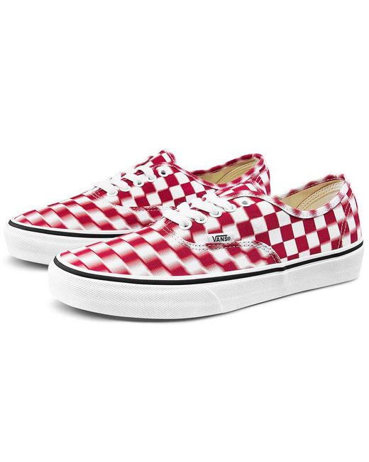Vans Red Authentic 'Blur Check for men