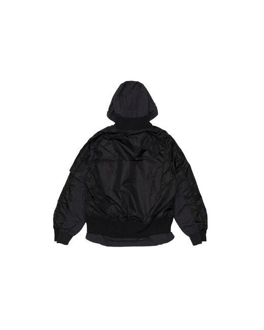 Nike Black X Sacai Double Layer Contrasting Hooded Jacket Asia Sizing for men