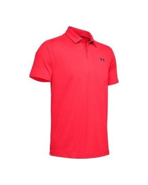 Under Armour Vanish Polo Shirt in Red for Men | Lyst