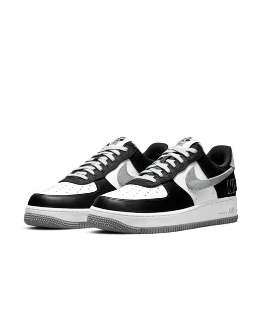 Nike Black Air Force 1 Low '07 Lv8 Emb 'Raiders' for men