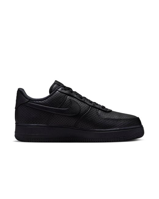Nike Black Air Force 1 Low Sp 'Triple Perforated' for men