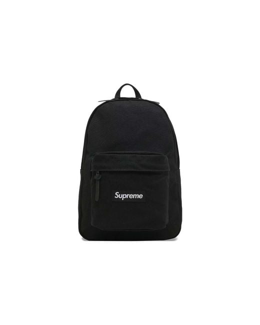 Supreme Black Canvas Backpack for men