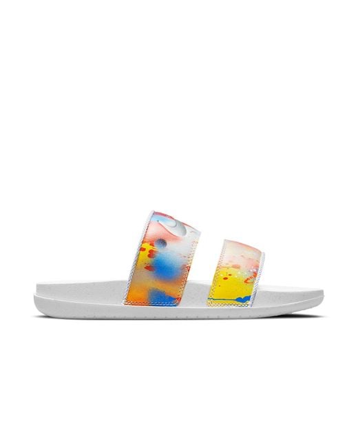 Nike Blue (Wmns) Offcourt Duo Slide 'Paint Splatter'