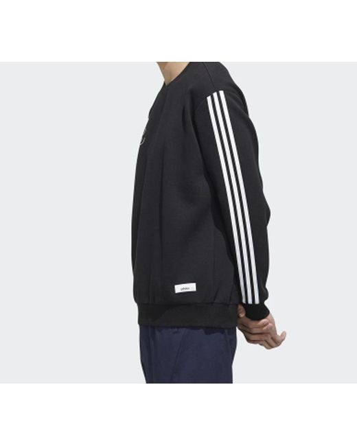 Adidas Black Neo Side Stripe Sports Pullover for men