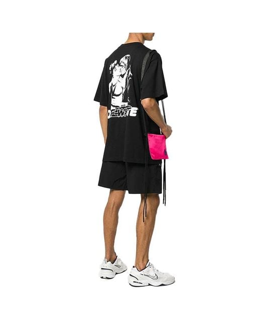 Off-White c/o Virgil Abloh Blue Fw20 Kiss 21 Short Sleeve Logo for men