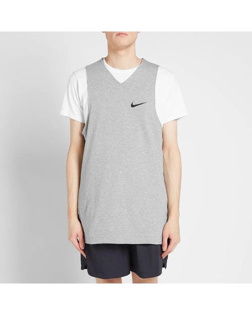 Nike White X Fear Of God Reversible Jersey 'Summit/Dark Heather' for men